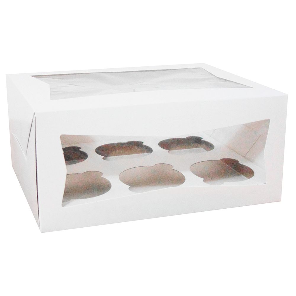 CAJA 17 Caja Blanca C/ Ventana 6 Cupcake + Inserto