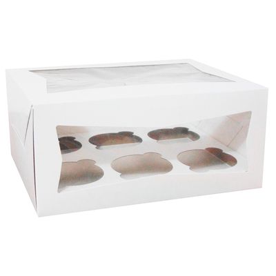 CAJA 17 Caja Blanca C/ Ventana 6 Cupcake + Inserto