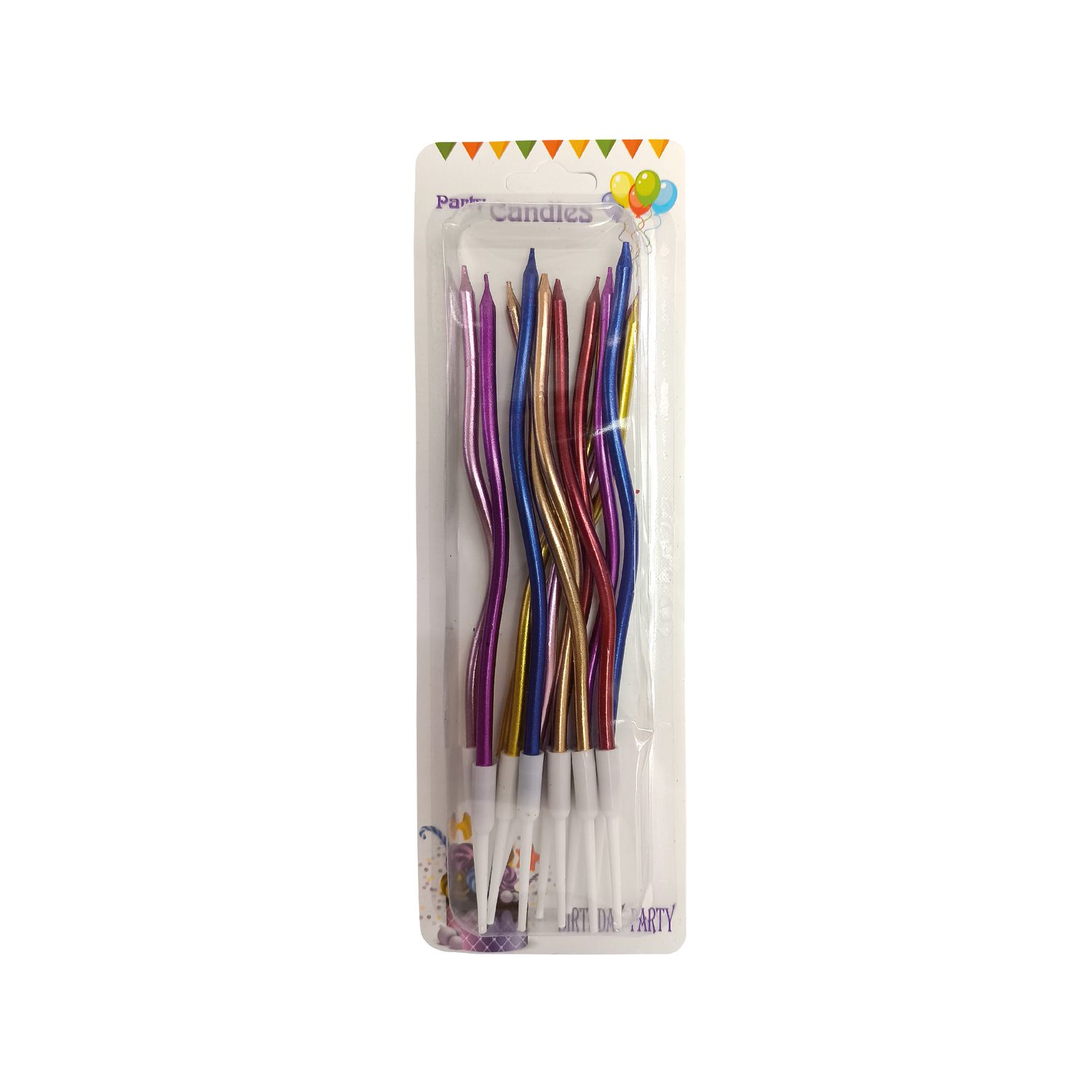 QX-12M Vela Espiral Larga Multicolor 12 Pzas