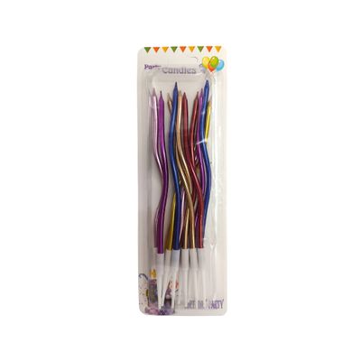QX-12M Vela Espiral Larga Multicolor 12 Pzas