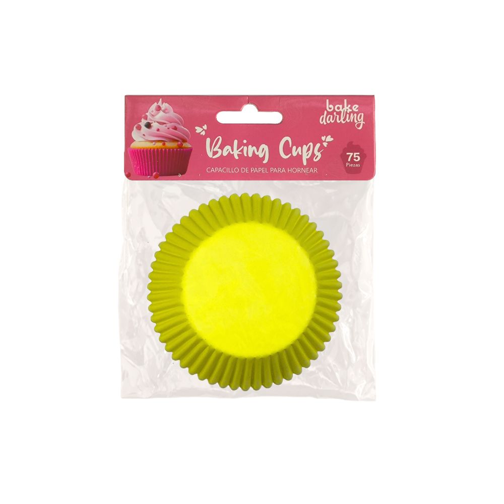 BAKE DARLING 888-396 Capacillo Estándar Lemon Yellow 75 Pzas