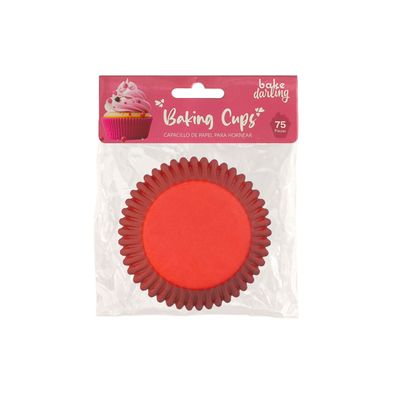 BAKE DARLING 888-393 Capacillo Estándar Bright Red 75 Pzas