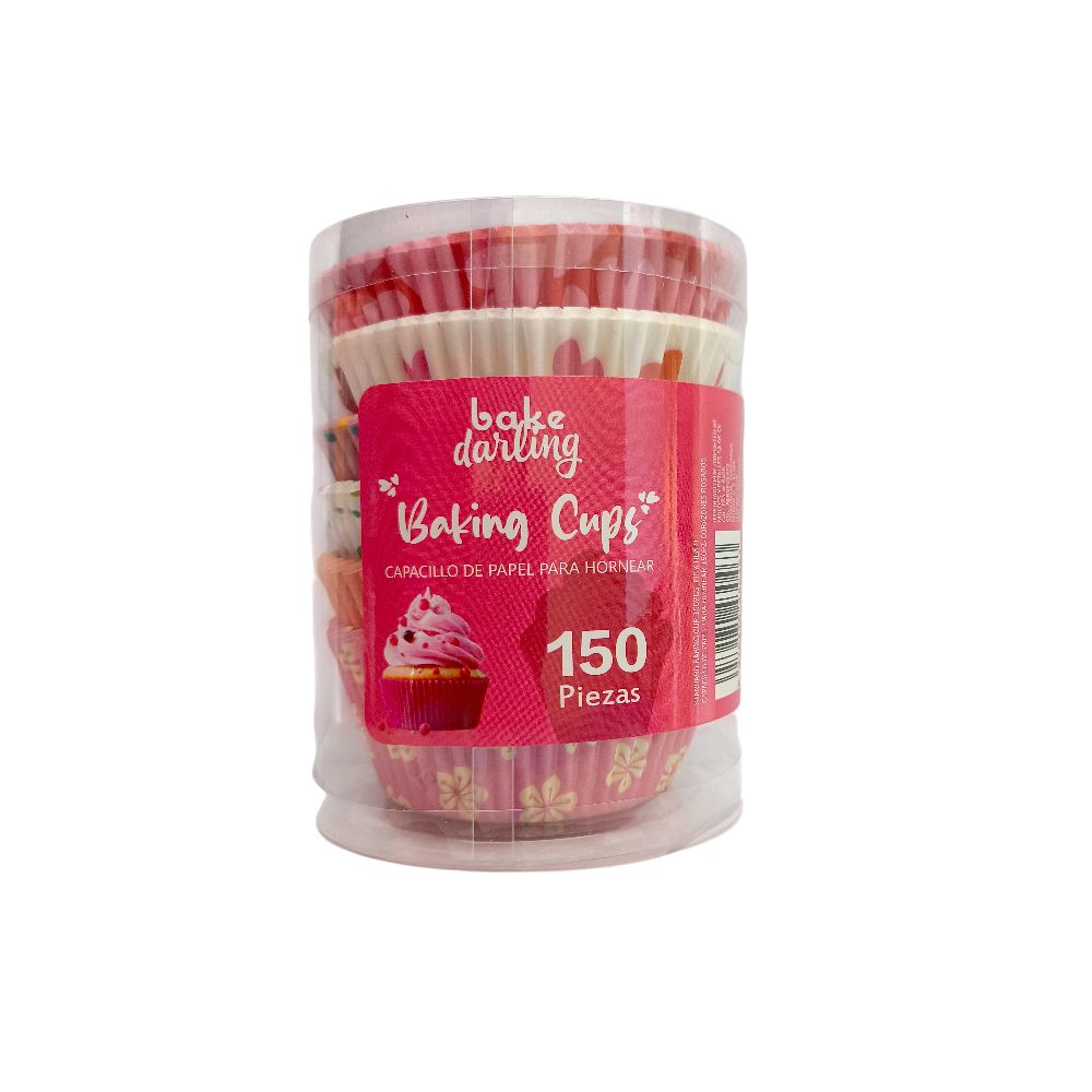 BAKE DARLING 888-046 Capacillo Estándar Pink Heart 150 Pzas