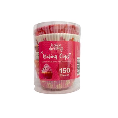 BAKE DARLING 888-046 Capacillo Estándar Pink Heart 150 Pzas