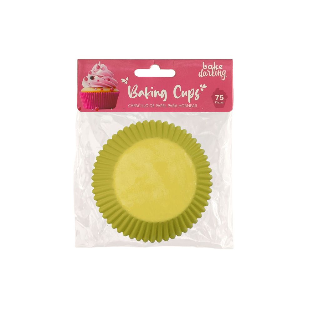 BAKE DARLING 888-298 Capacillo Estándar Light Yellow 75 Pzas