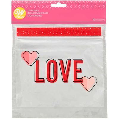 WILTON 1912-0-0448 Bolsa de celofán Para Dulces Corazones