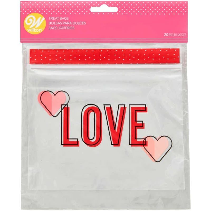 WILTON 1912-0-0448 Bolsa de celofán Para Dulces Corazones