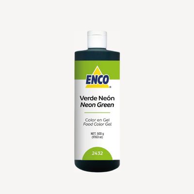 Mega Color Gel Verde Neón 500 Grs ENCO 2432-500