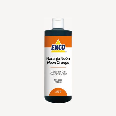 Mega Color Gel Naranja Neón 500 Grs ENCO 1539-500