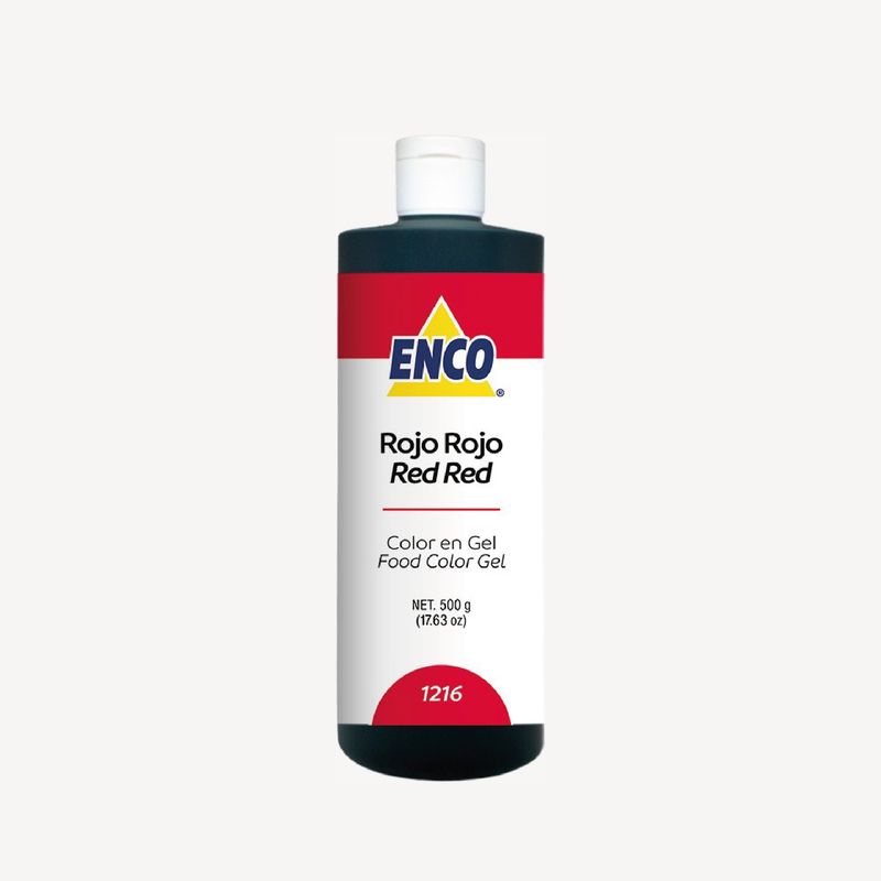 Mega Color en gel Rojo Rojo 500 gr ENCO 1216-500
