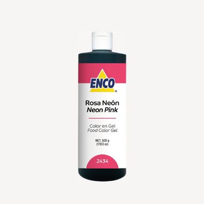 Mega Color Gel Rosa Neón 500 Grs ENCO 2434-500