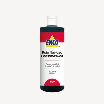 Mega Color Gel Rojo Navidad 250 Grs ENCO 1521-500