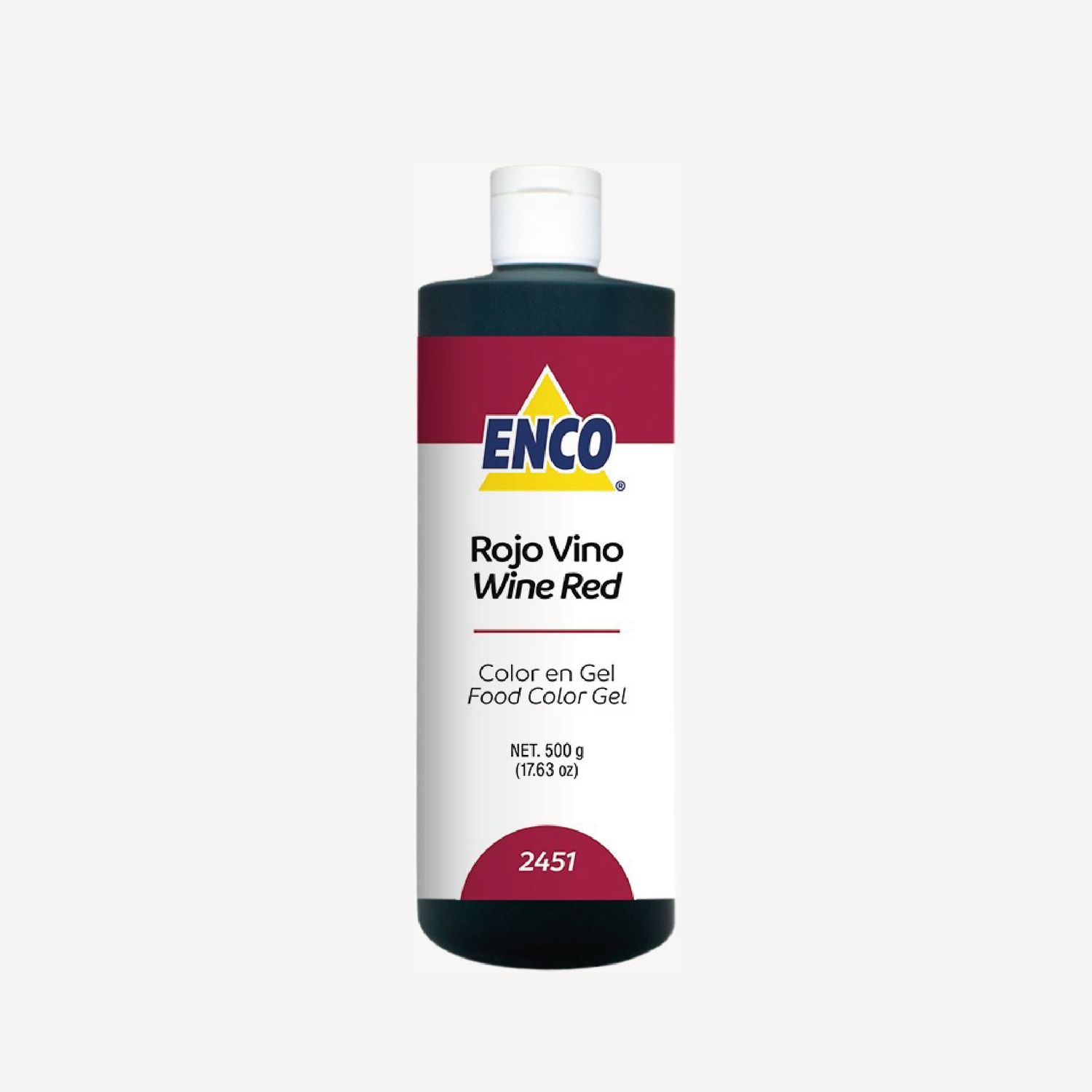 Mega Color Gel Rojo Vino 500 Grs ENCO 2451-500