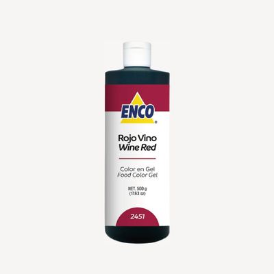 Mega Color Gel Rojo Vino 500 Grs ENCO 2451-500