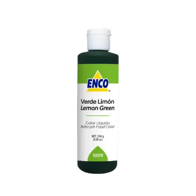 1009-250  Color Liquido Verde Limón 250 Grs ENCO