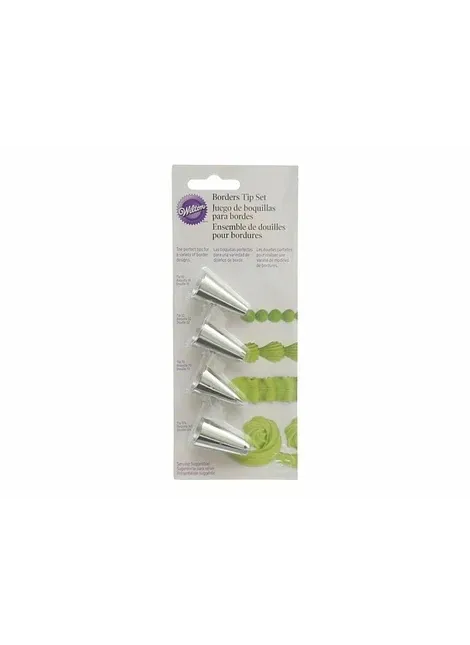 WILTON 418-4567 Kit Duyas Para Bordes 4 Pzas