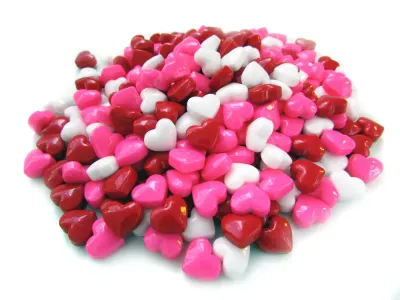 102229-50 Corazón Confite Rosa Y Blanco 50 gr