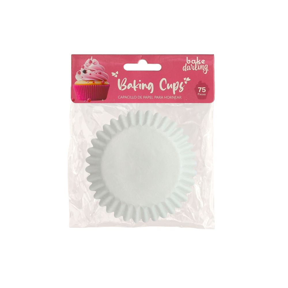 BAKE DARLING 888-174 Capacillo Estándar Blanco 75 Piezas