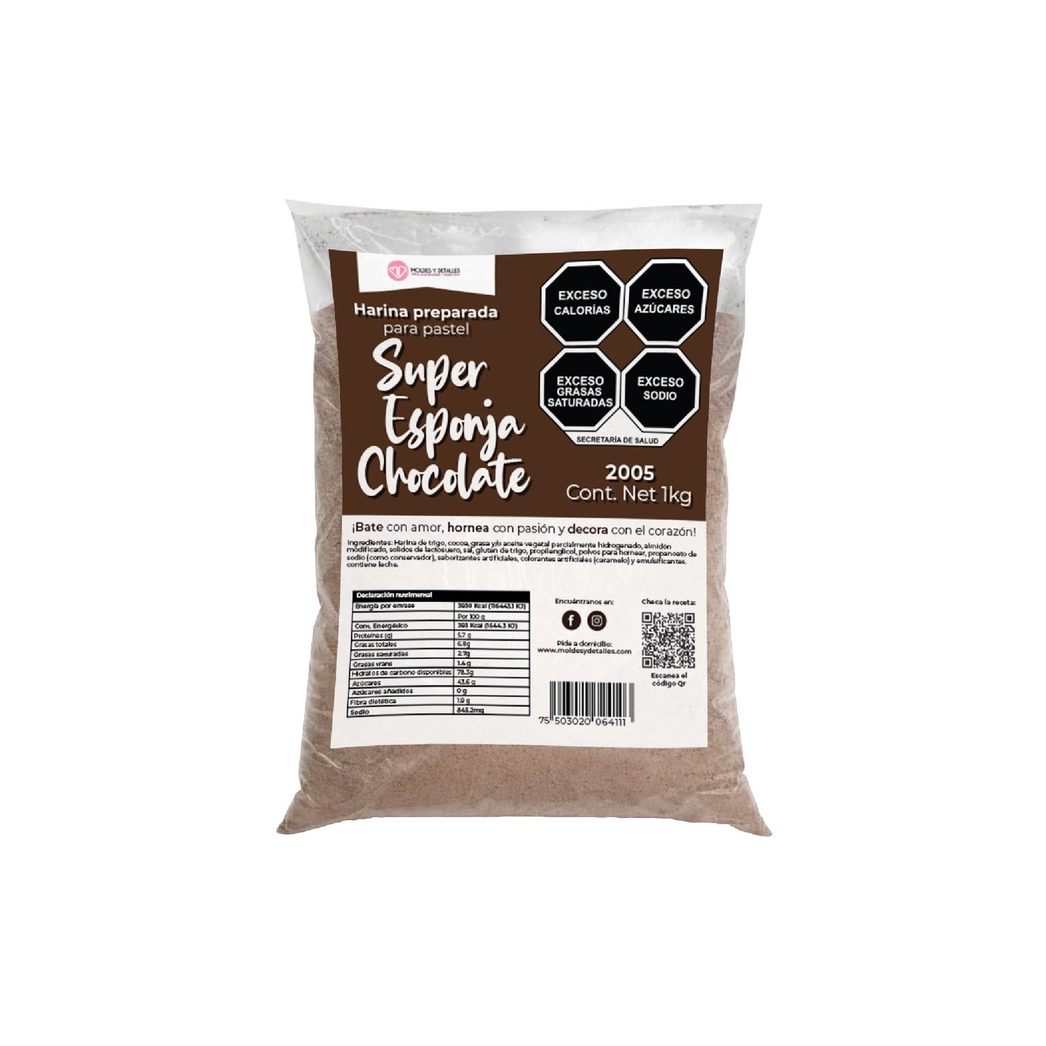 2005 Harina Super Esponja Chocolate 1 Kg 2005 Harina Super Esponja Chocolate 1 Kg