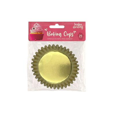 BAKE DARLING 888-173 Capacillo Estándar Dorado 25 Piezas