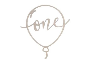 BDLG-ONE Letrero ONE En Globo Gold