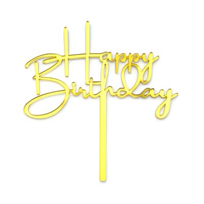 BAKE DARLING BDLG-A02 Letrero Acrílico Happy  Birthday 2