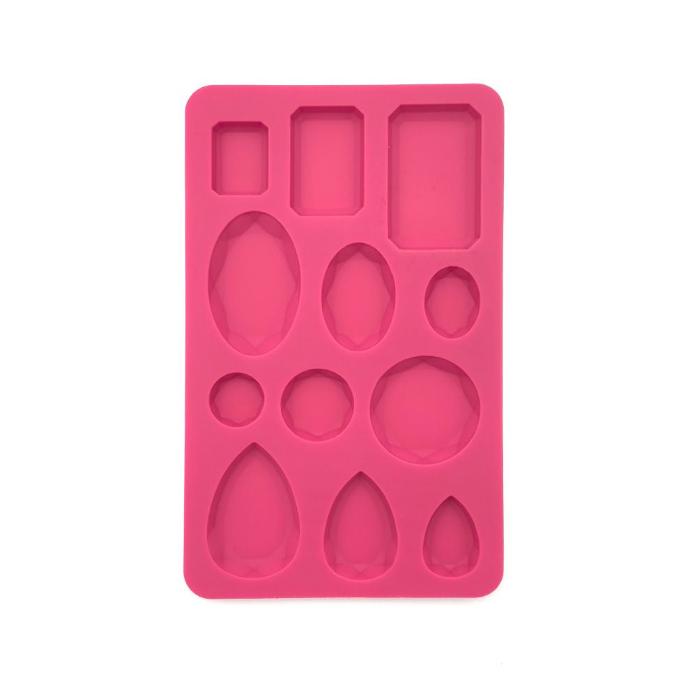 Molde Silicon Piedras Preciosas Gemas, Rubíes 12 Cav.