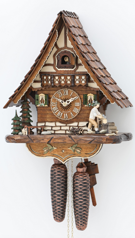 8-day Chalet Wood Chopper Cuckoo Clock 8-day Chalet Wood Chopper Cuckoo Clock