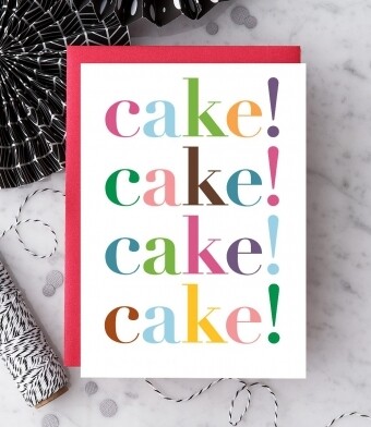 Cake! Cake! Cake! Cake! Birthday Card