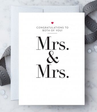 Congratulations Mrs. & Mrs. Greeting Card