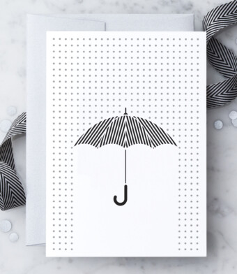 Oxford Street Umbrella Greeting Card
