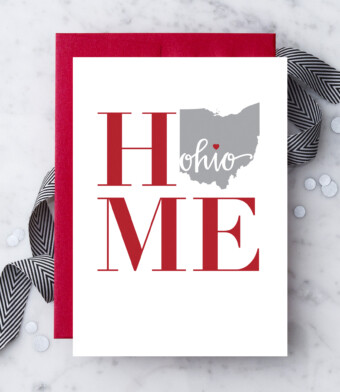 Home Ohio Greeting Card