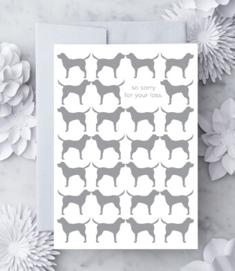 So sorry for your loss - Dog Sympathy Card