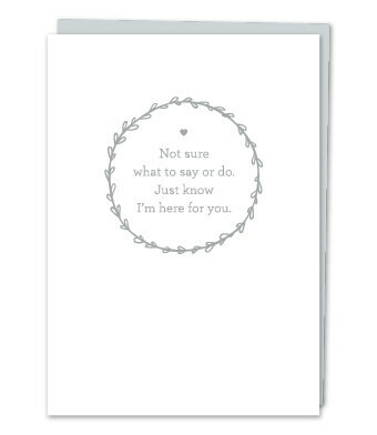 Not Sure What to Say or Do. Sympathy Card