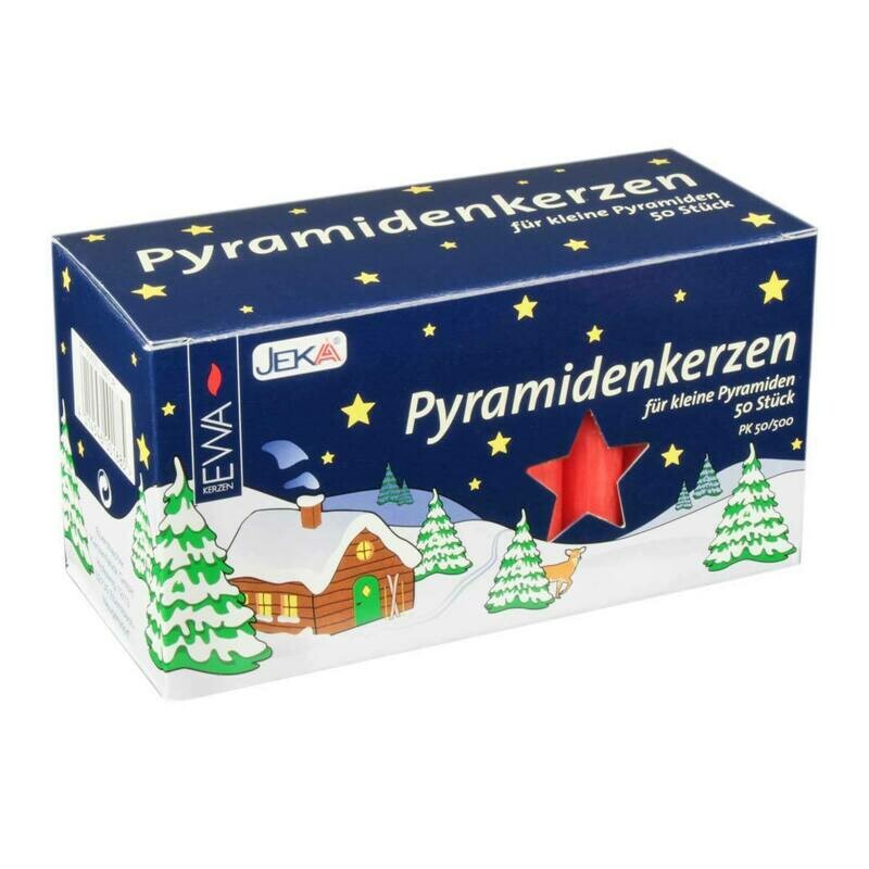German Pyramid Candles Medium Red 14mm German Pyramid Candles Medium Red 14mm