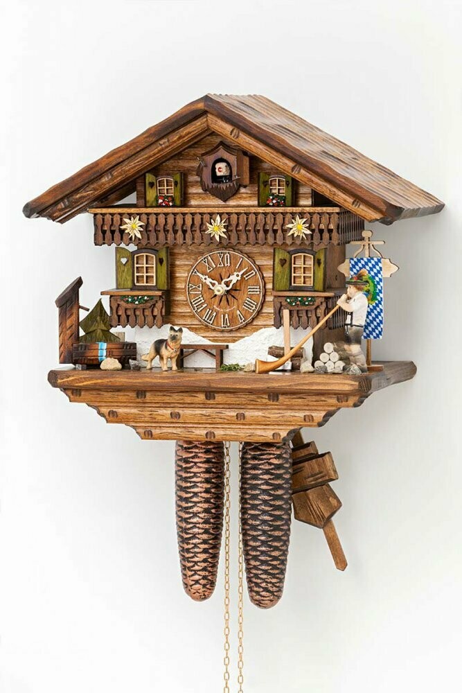 8-Day Long Horn Blower Chalet Cuckoo Clock 8-Day Long Horn Blower Chalet Cuckoo Clock