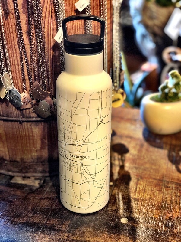Columbus Street Map Insulated 21 oz Water Bottle
