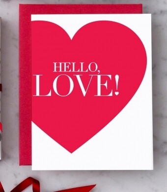 Hello Love Greeting Card