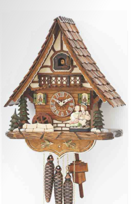 1-Day Kissing Couple Chalet Music Cuckoo Clock