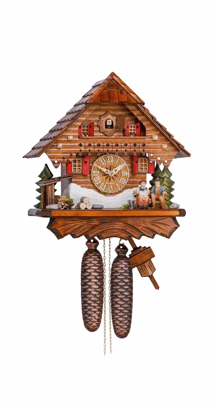 8-Day Old Couple Chalet Cuckoo Clock
