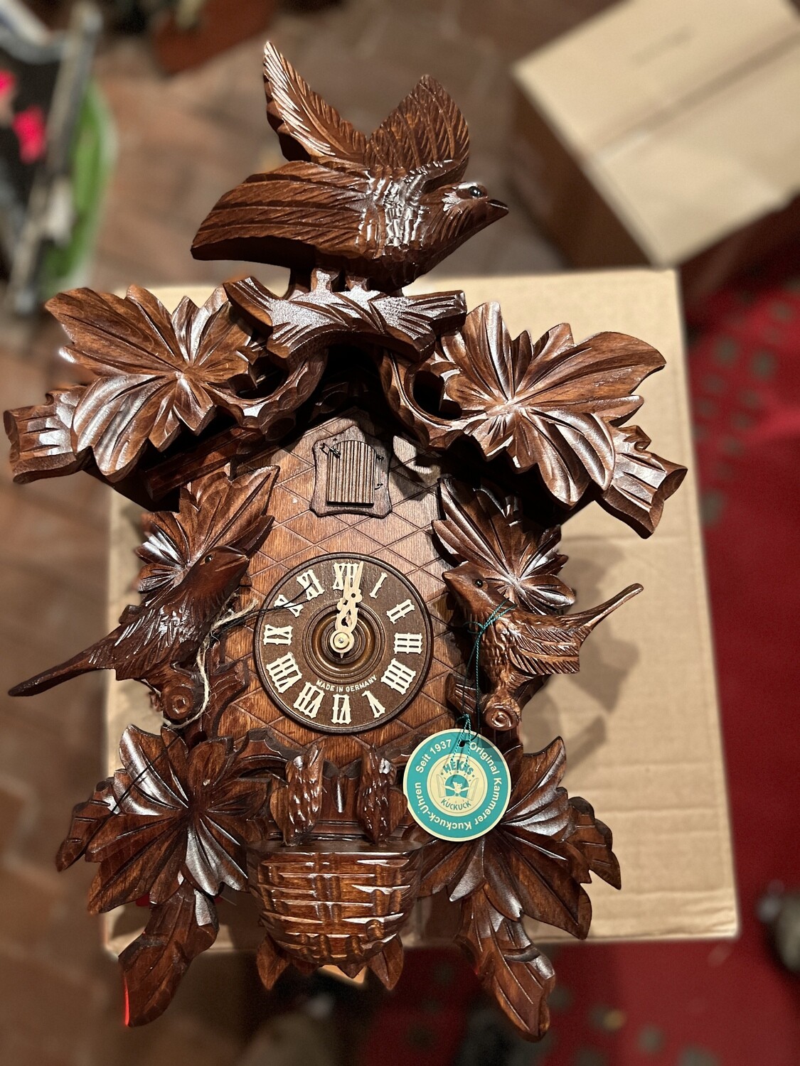 8-Day Carved Cuckoo Clock