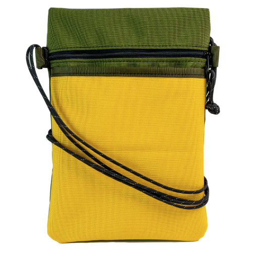 Olive Green & Yellow X-Shoulder Bag