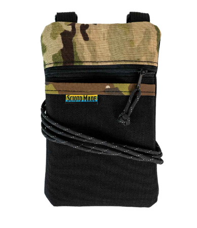 Camo & Black X-Shoulder Mini Bag