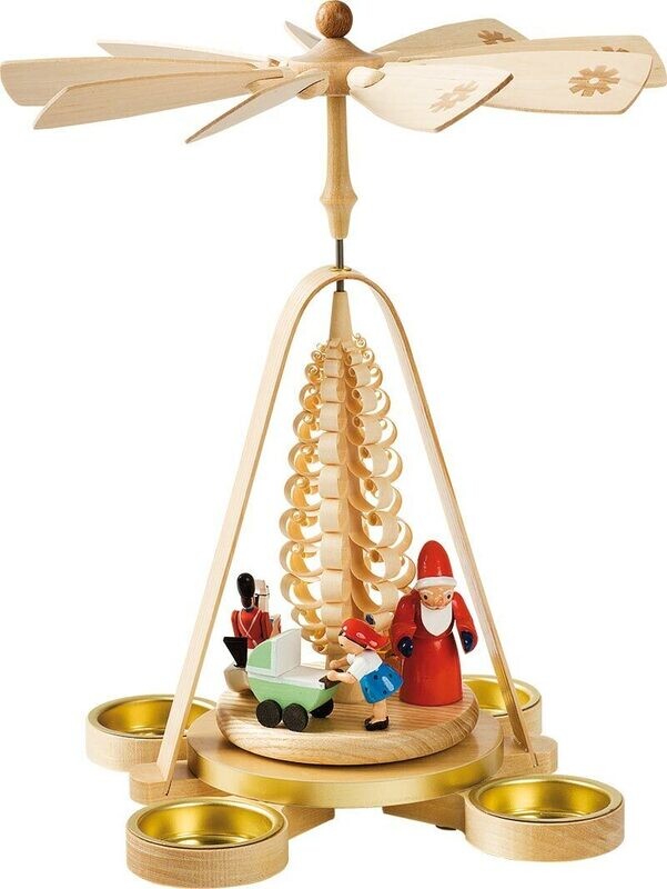 Santa with Children Gifts Christmas Pyramid