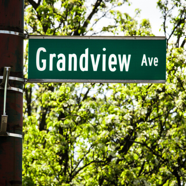 Grandview Ave Sign Coaster