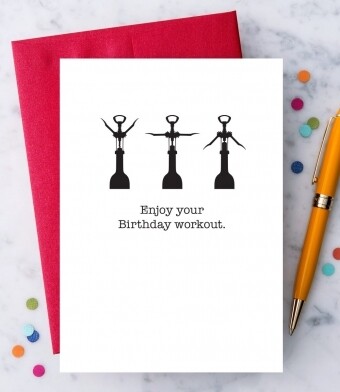 Enjoy Your Birthday Workout Greeting Card