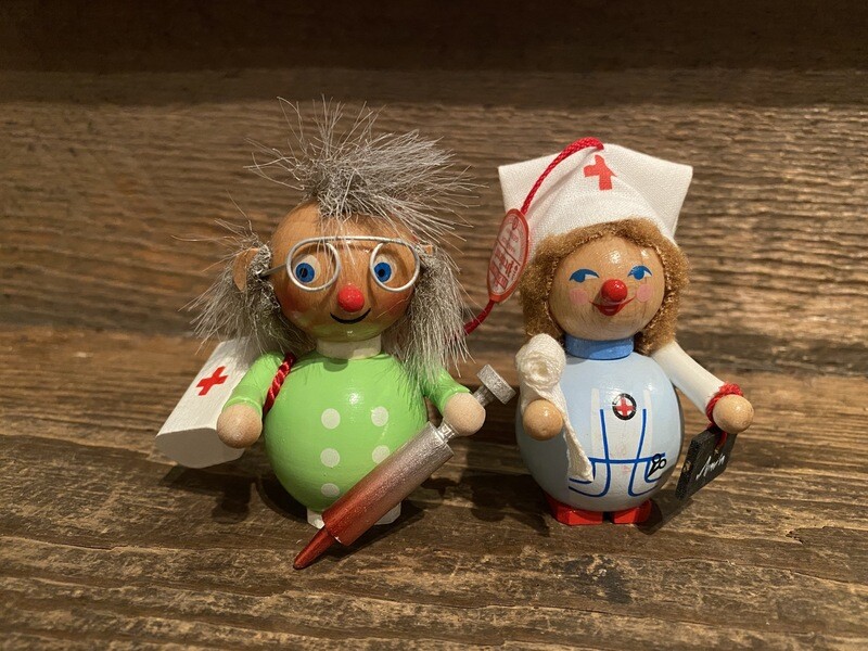 Doctor and Nurse Ornament Set