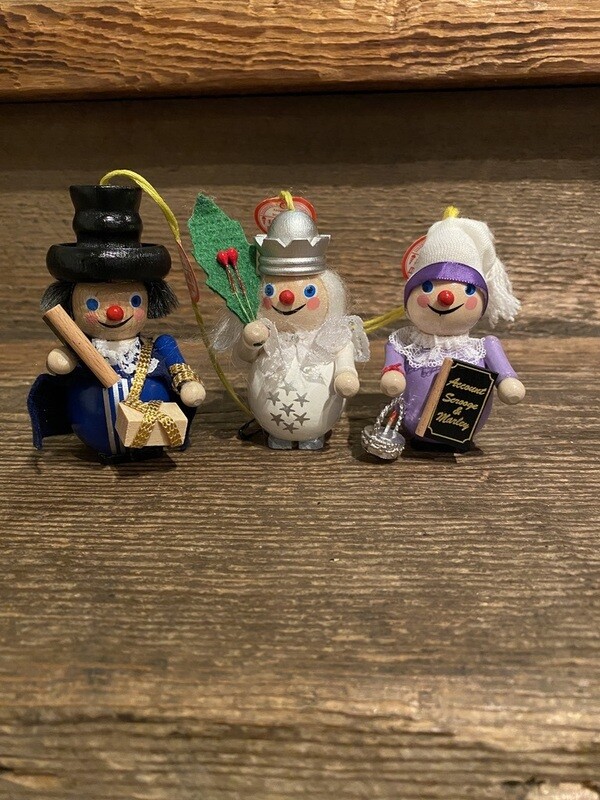 Ghost of Christmas Past, Present, and Future Ornament Set