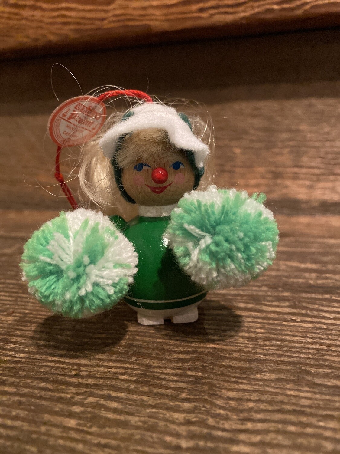 Cheerleader - Go Green! Ornament