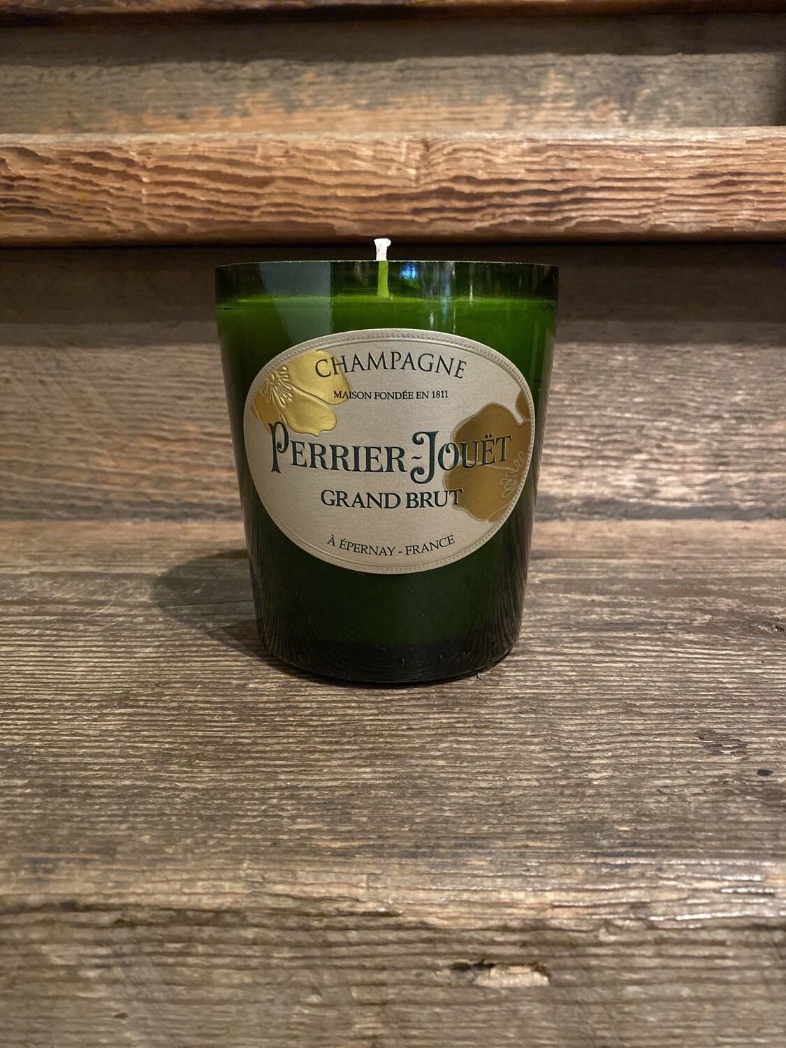 Perrier- Jouet Champagne Recycled Bottle Candle
